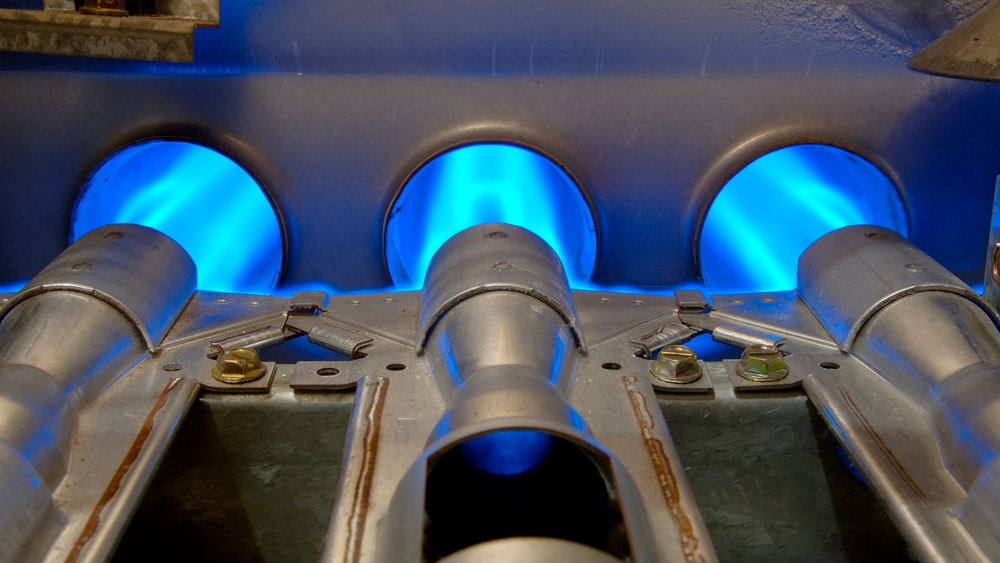 Gas Burners Inside a Furnace